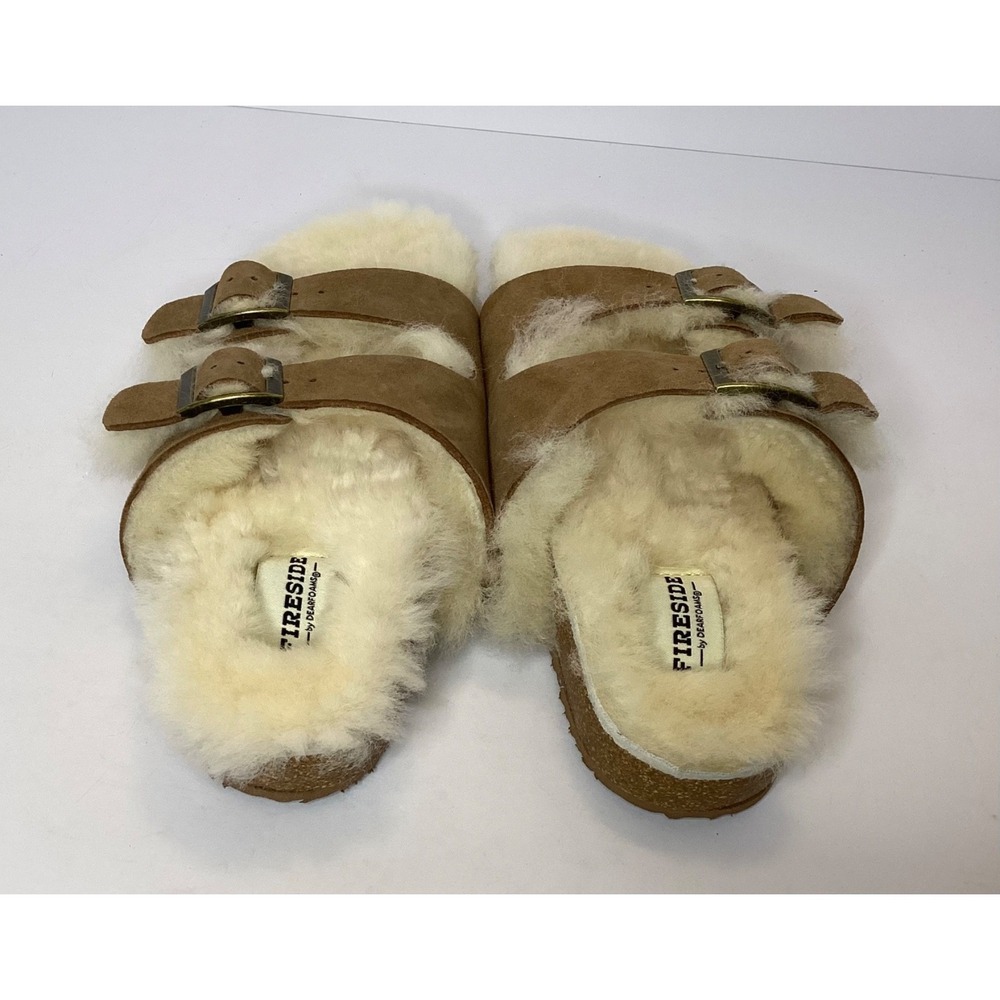 Fireside by Dearforms Cozy Slippers  Molded Footbed Slide Size 7 New - Picture 4 of 7